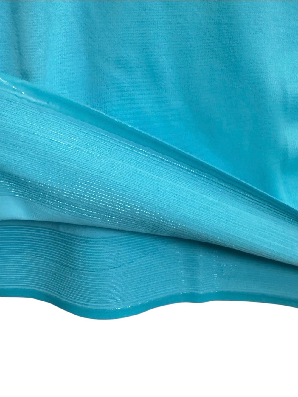 Ruby Ribbon Turquoise  V-Neck Satin Trim Cami Shapewear Top - Picture 4 of 6